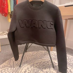 Black Alexander Wang long sleeve crop top